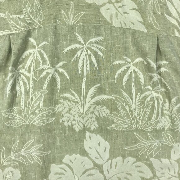 Tommy Bahama Shirt Men's Medium Green Floral Hawaiian Silk Button Down Pocket - Picture 5 of 11